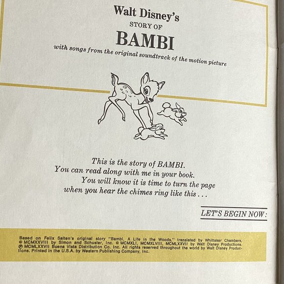 4 Vintage Childrens Classic Story Books Gremlins Bambi Pete's Dragon Walt Disney - Picture 16 of 16